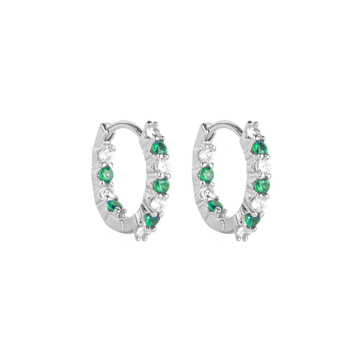 Orecchini ChiMiAma 140234 Ø 17 mm | Colore Smeraldo - Argento 925