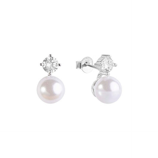 Orecchini ChiMiAma 140215 Perla Base Vetro Ø 7 mm - Argento 925