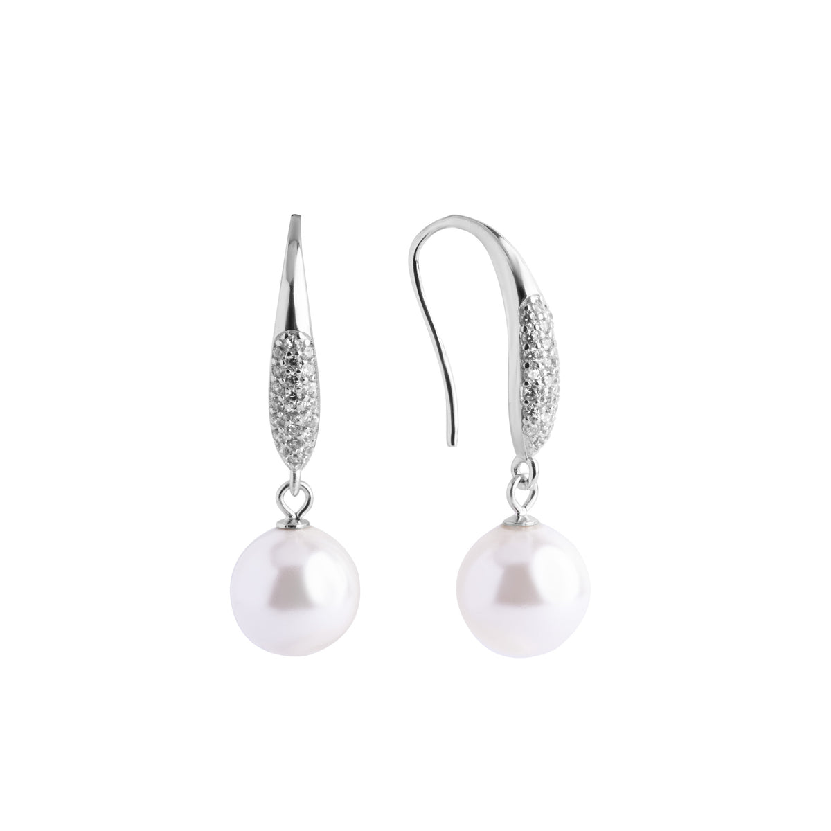 Orecchini ChiMiAma 140259 Perla Base Vetro Ø 9.5/10 mm - Argento 925