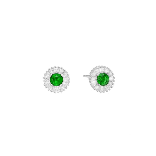 Orecchini ChiMiAma 140662 Ø 9 mm | Colore Smeraldo - Argento 925