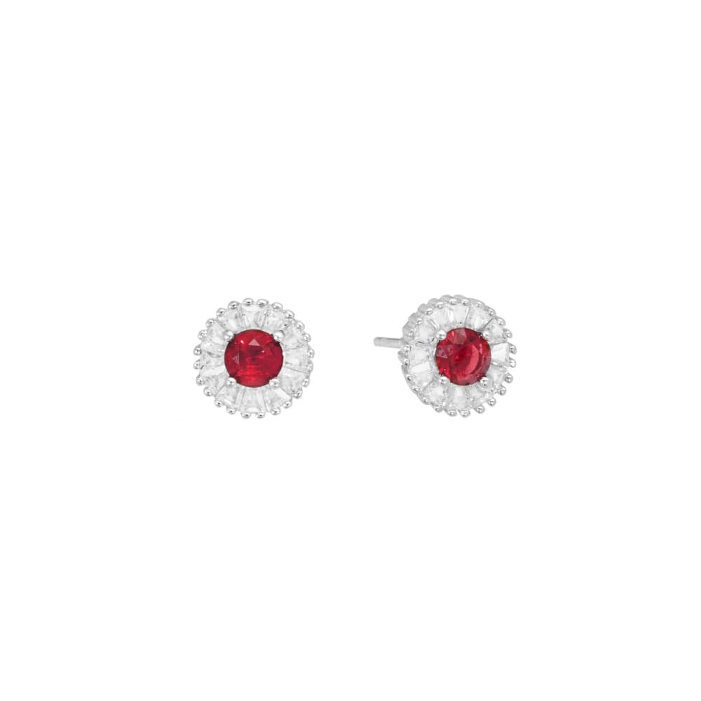 Orecchini ChiMiAma 140663 Ø 9 mm | Colore Rubino - Argento 925