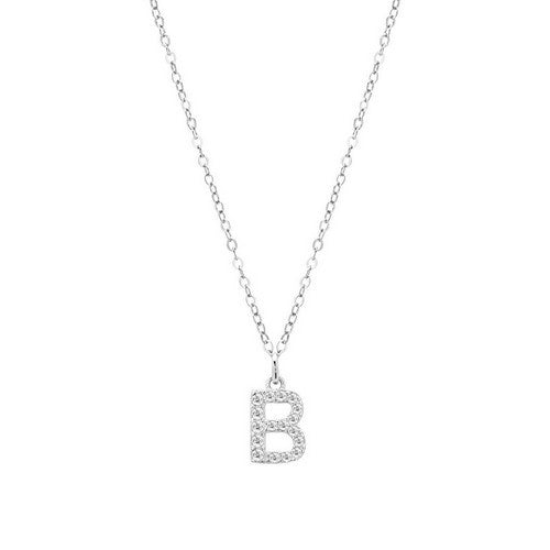 Collana ChiMiAma con Lettera B Pavé - Ref. 130115B