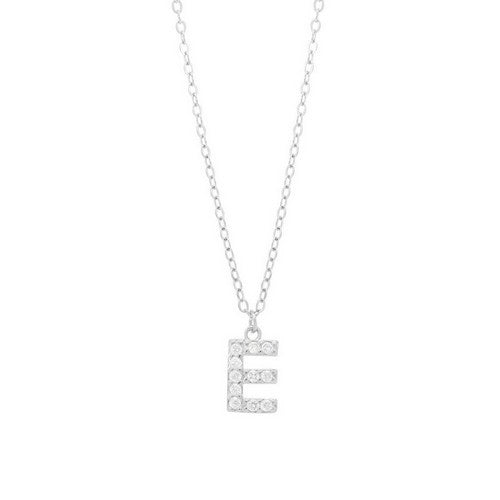 Collana ChiMiAma con Lettera E Pavé - Ref. 130115E