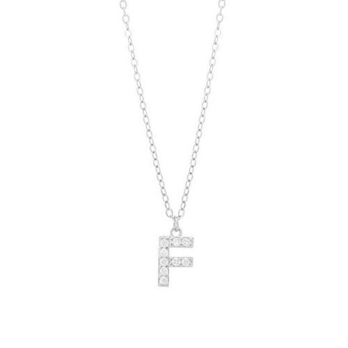 Collana ChiMiAma con Lettera F Pavé - Ref. 130115F