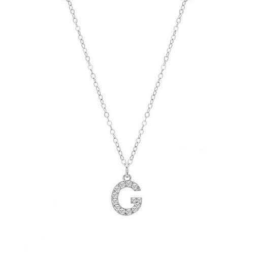 Collana ChiMiAma con Lettera G Pavé - Ref. 130115G