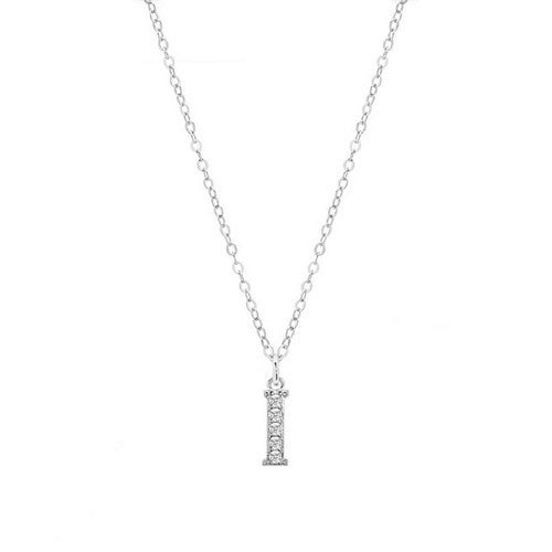 Collana ChiMiAma con Lettera I Pavé - Ref. 130115I