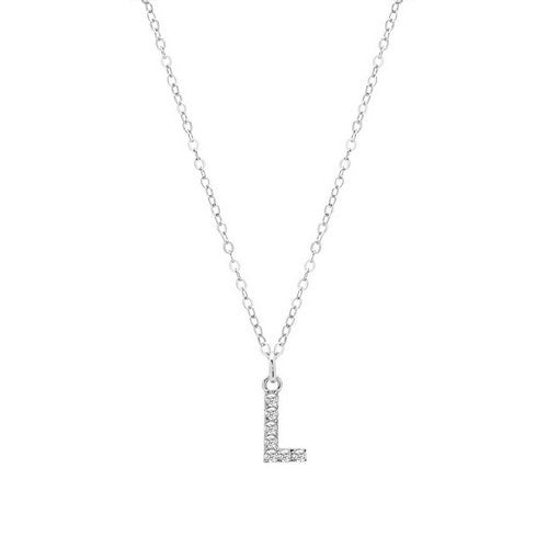 Collana ChiMiAma con Lettera L Pavé - Ref. 130115L