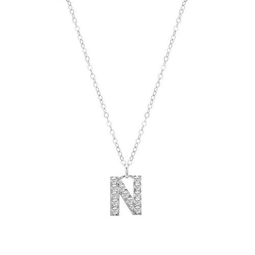Collana ChiMiAma con Lettera N Pavé - Ref. 130115N