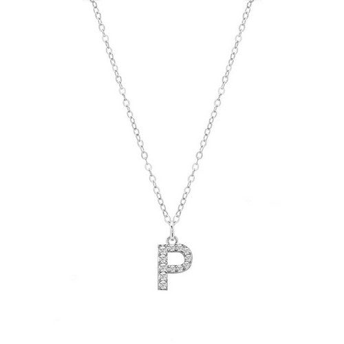 Collana ChiMiAma con Lettera P Pavé - Ref. 130115P
