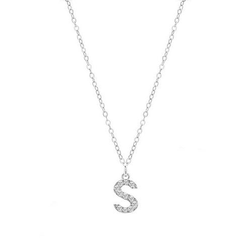 Collana ChiMiAma con Lettera S Pavé - Ref. 130115S