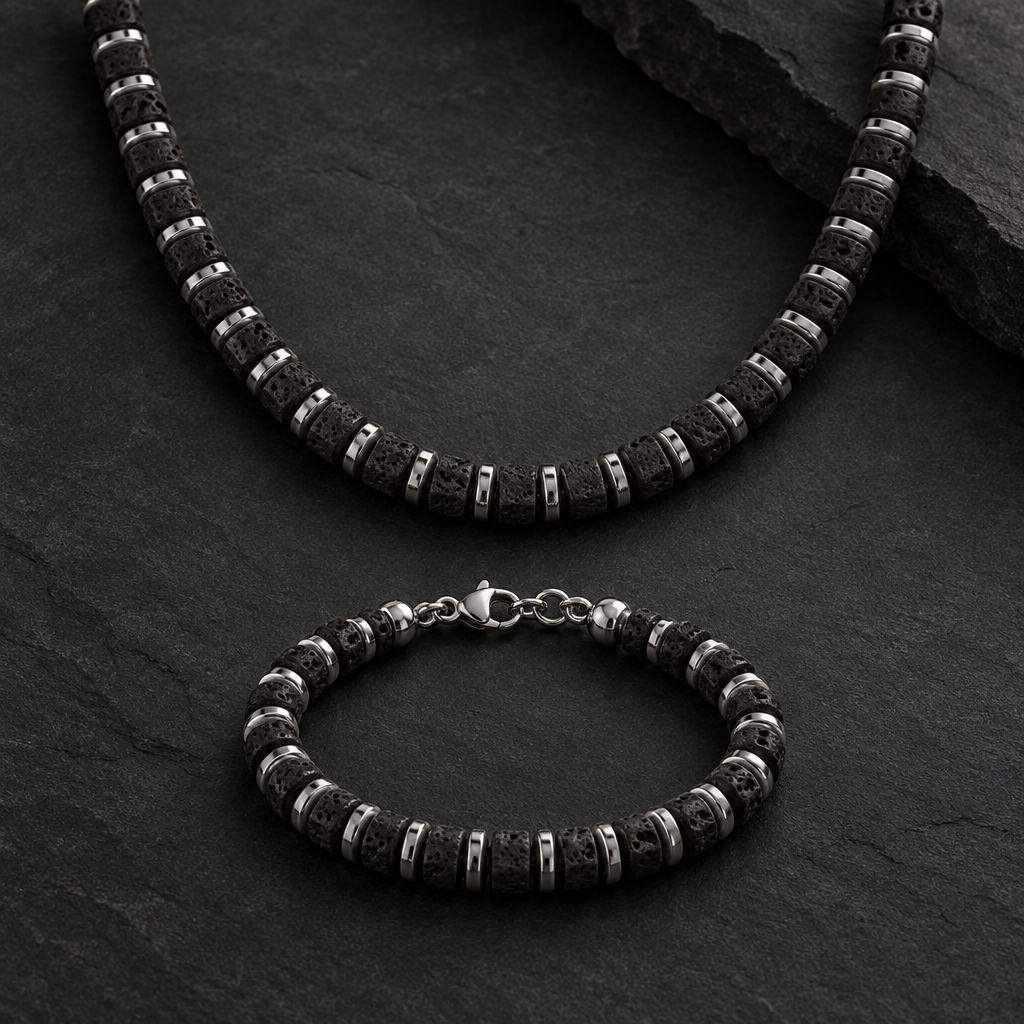 Set ChiMiAma Uomo – Collana e Bracciale Acciaio 316L