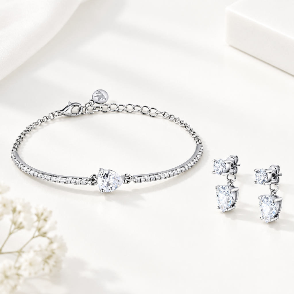 Set Morellato – Bracciale e Orecchini flat lay reale